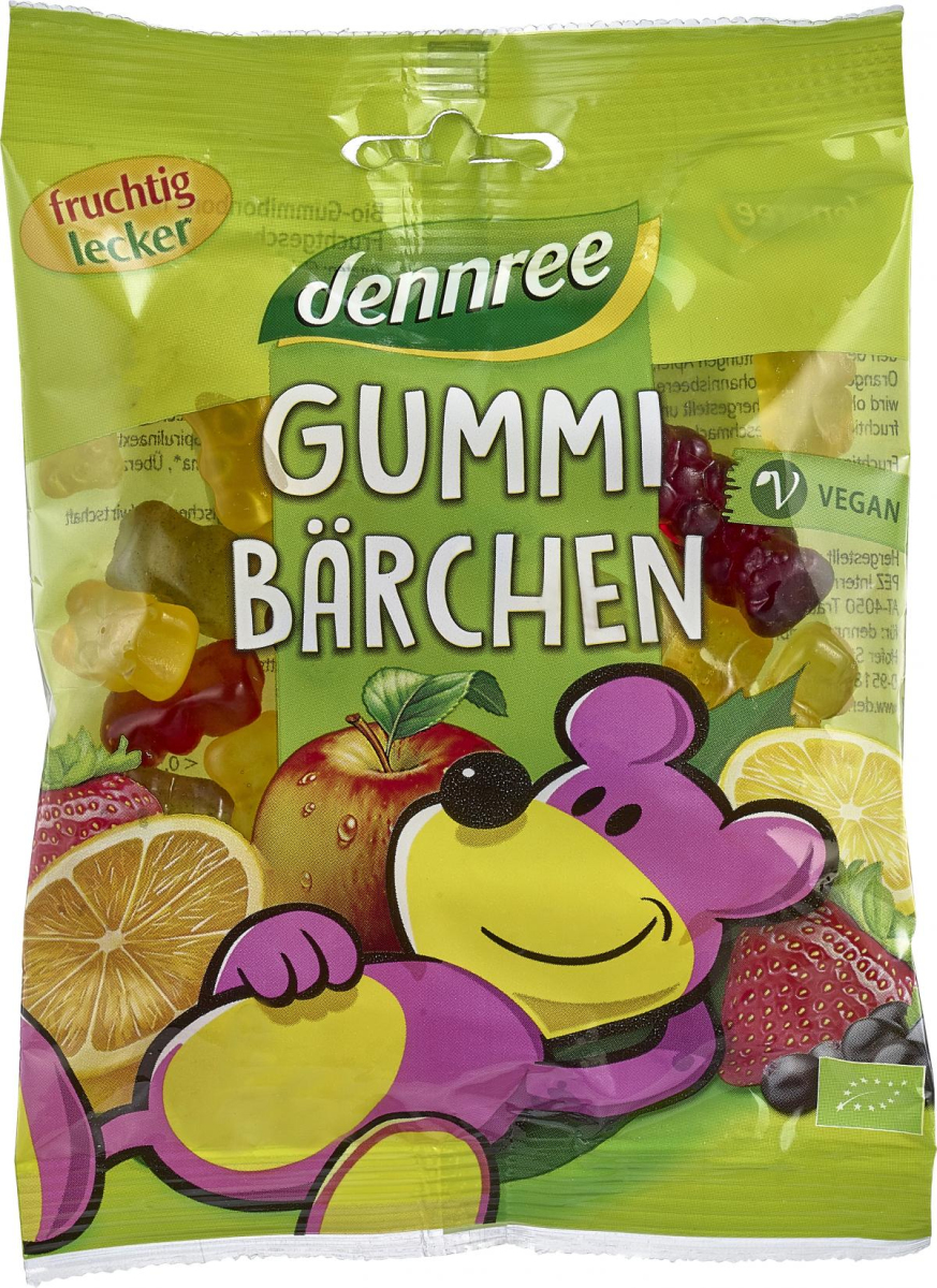 dennree Gummibärchen vegan, 100 g Packung