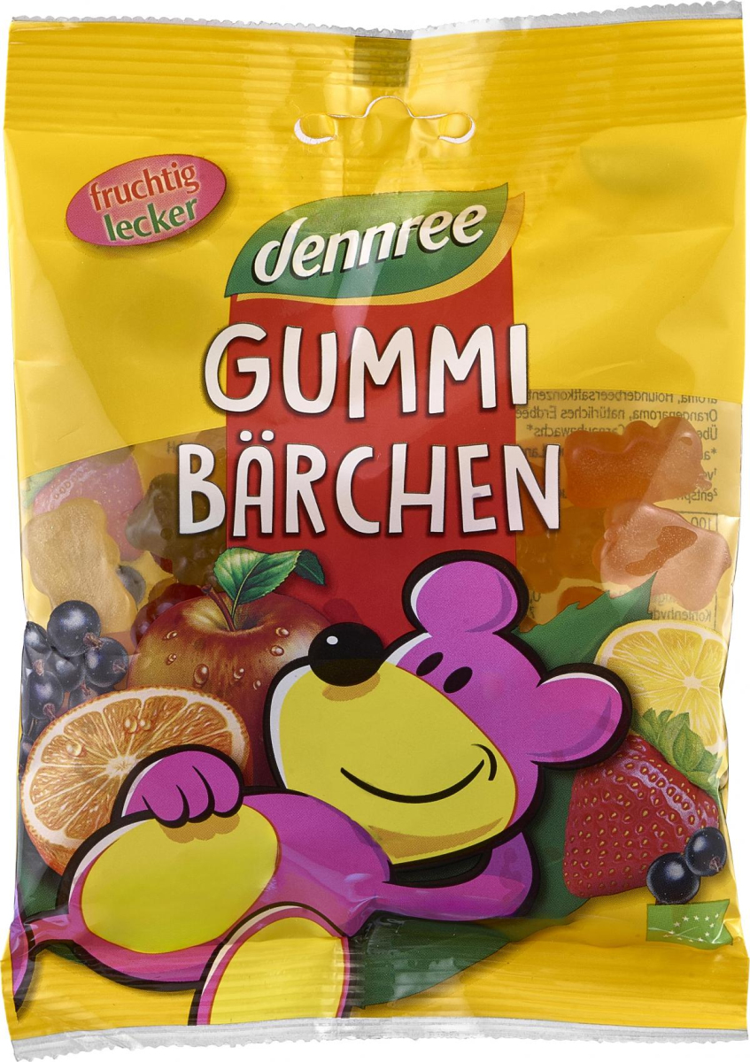 dennree Gummi-Bärchen, 100 gr Packung