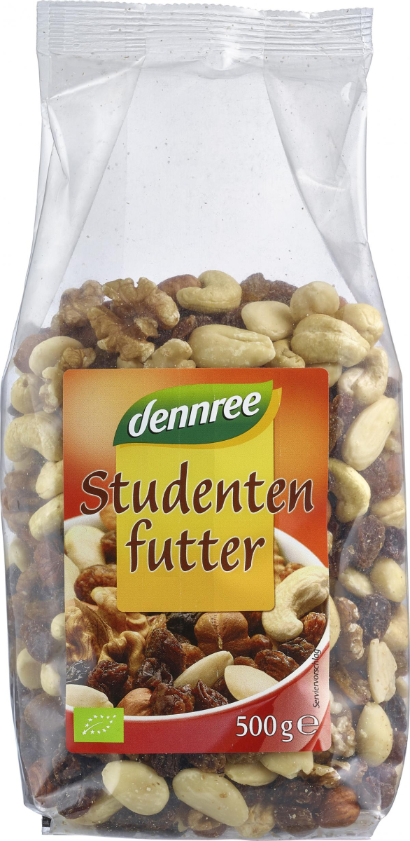 dennree Studentenfutter, 500 gr Packung