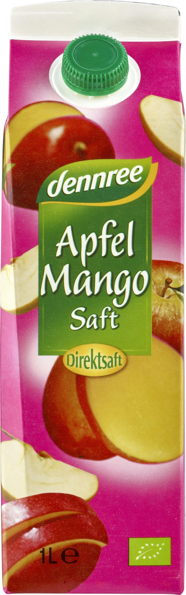 dennree Apfel-Mango-Saft , 1 ltr Elopak