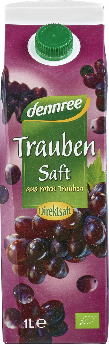 dennree Traubensaft aus roten Trauben, ohne Zucker