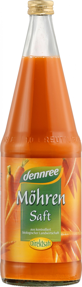 dennree Möhrensaft mit Zitronensaft abgerundet, 1