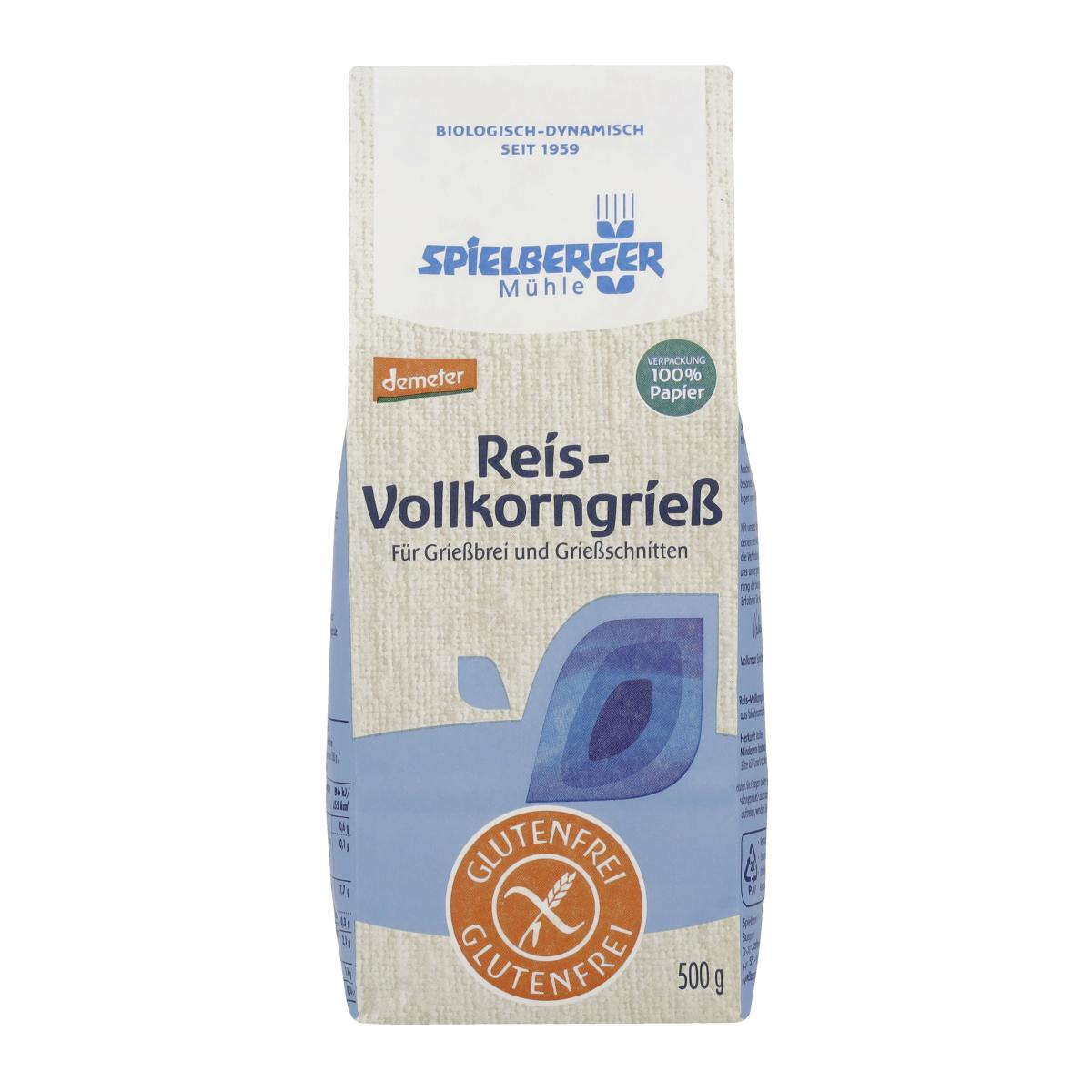 Spielberger Glutenfreier Reisgrieß, demeter, 500 g