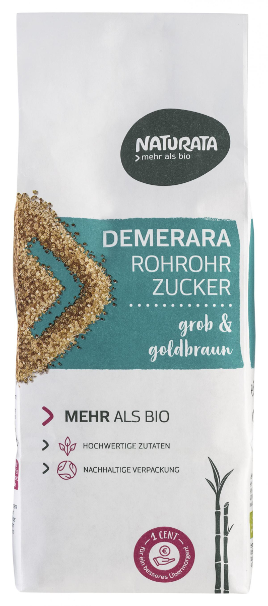 Naturata Demerara Rohrohrzucker, 500 gr Packung