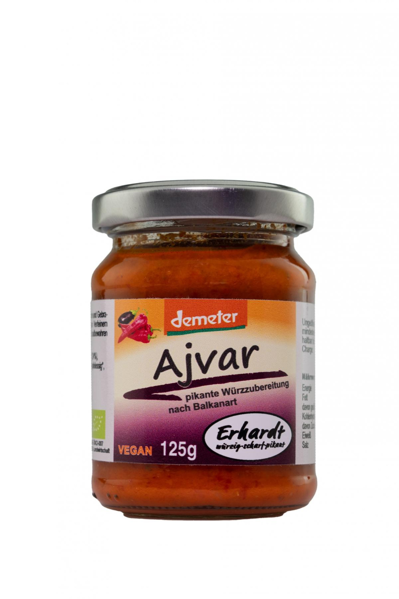 Erhardt Ajvar, demeter, 125 gr Glas