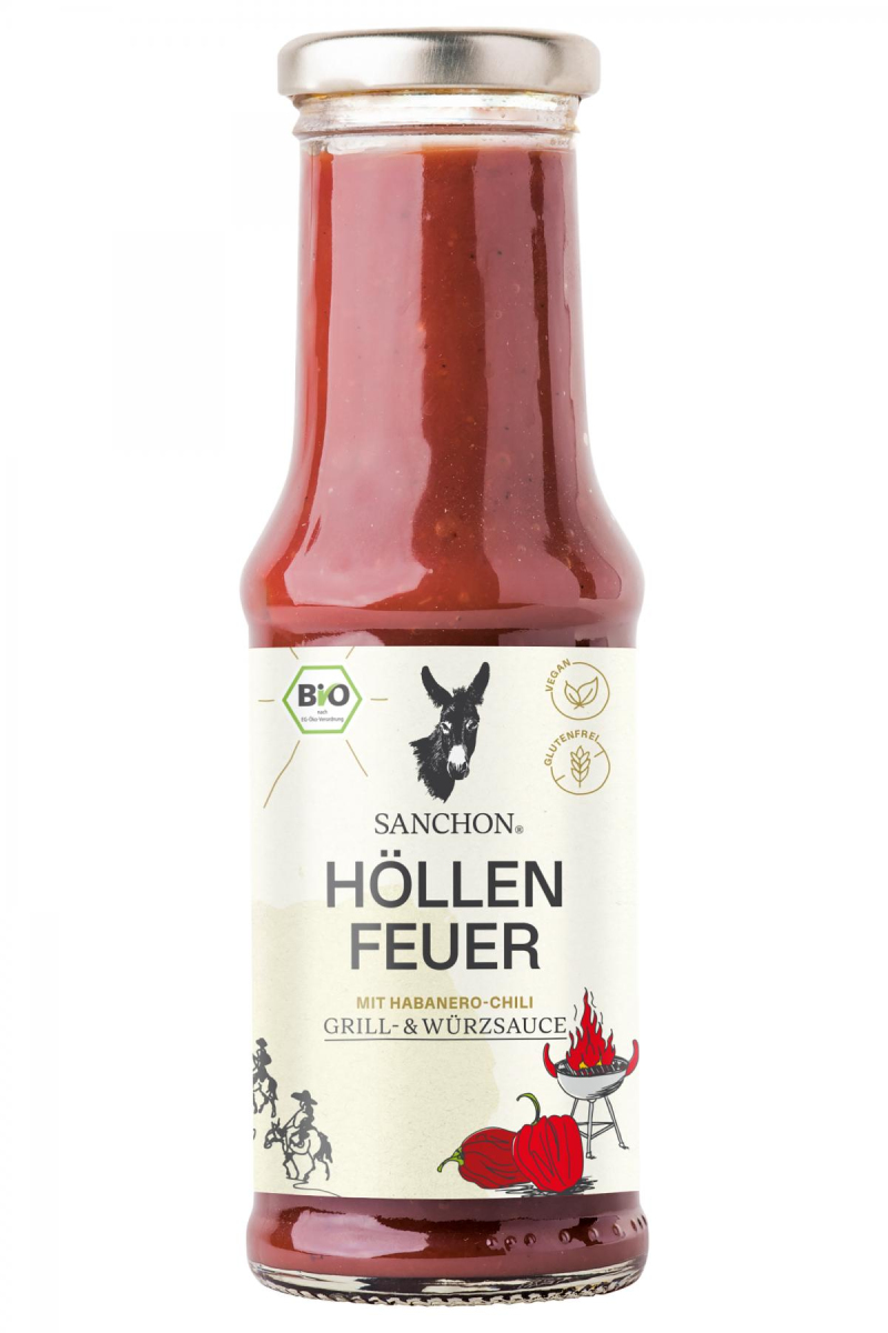 Sanchon Grillsauce Höllenfeuer, mit Habanero-Chili