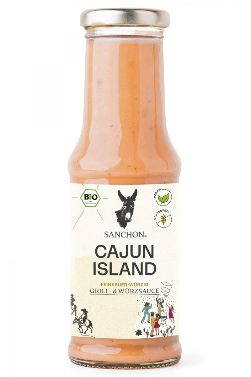 Sanchon Grillsauce Cajun Island, feinsauer-würzig,