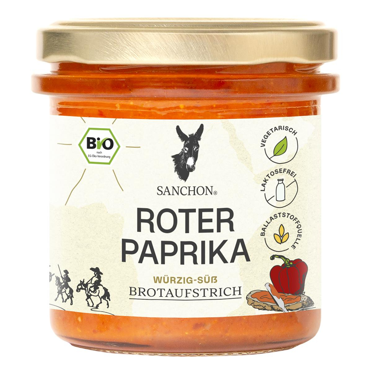 Sanchon Roter Paprika Brotaufstrich, 150 g Glas