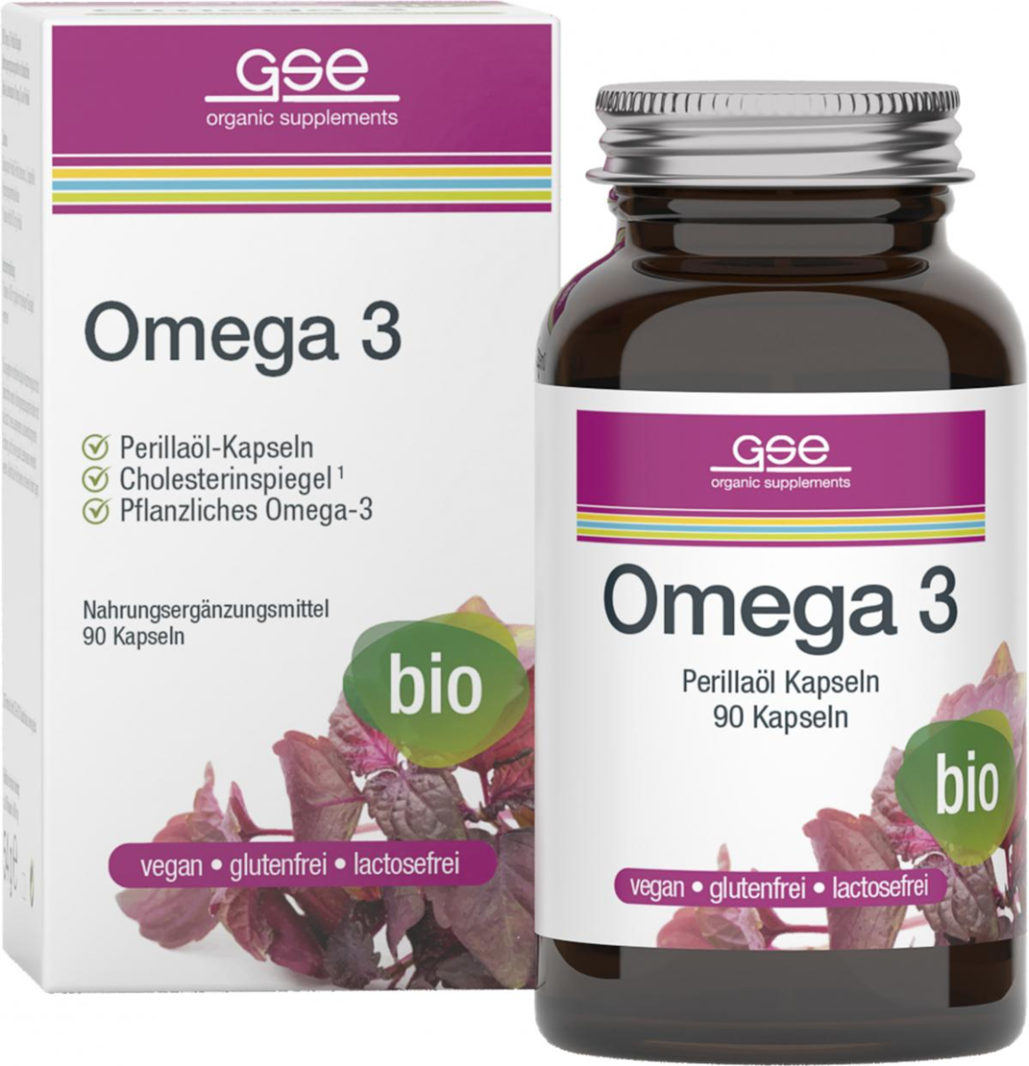 GSE Omega 3 - Perillaöl, 90 St Glas Kapseln