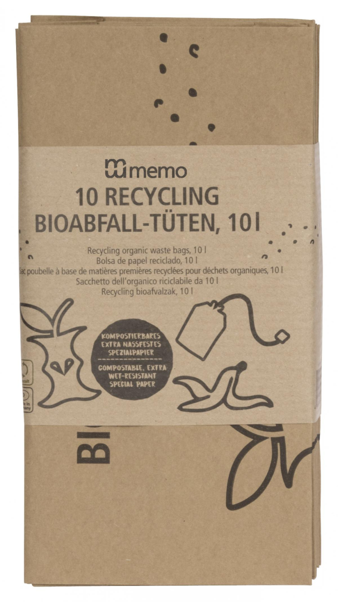 Memo Bioabfall Kompostbeutel 10 L, 10 St Packung