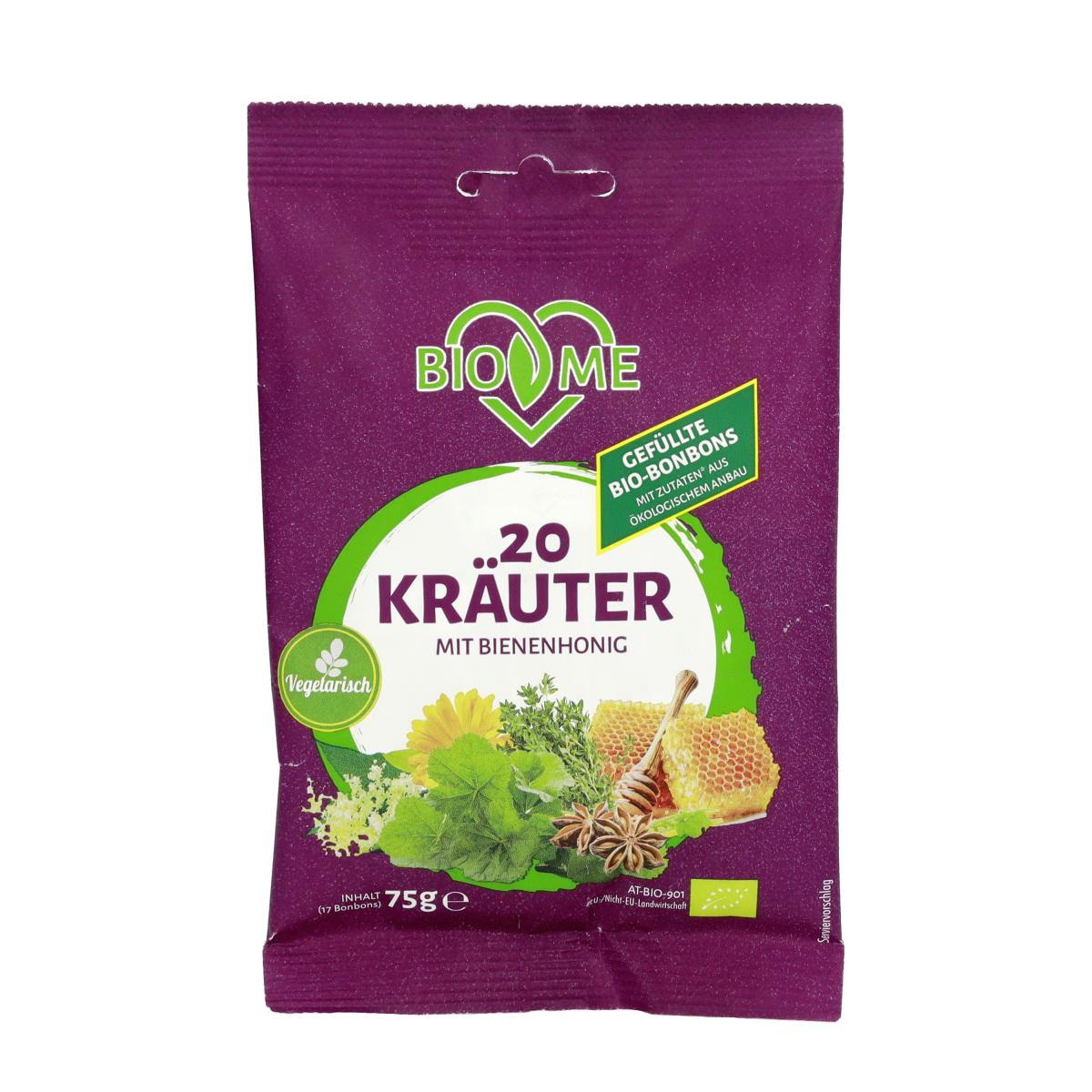 BIO loves Me Kräuter Bonbons, 75 gr Packung