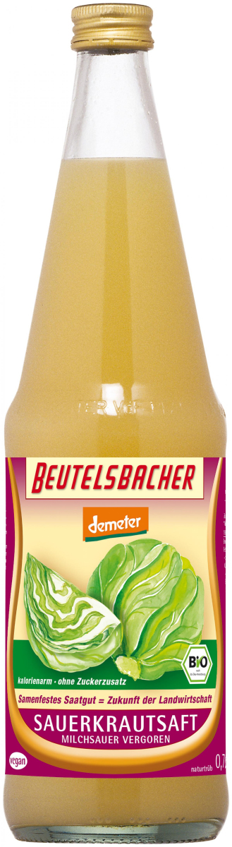 Beutelsbacher Sauerkrautsaft milchsauer, 0,7 ltr F