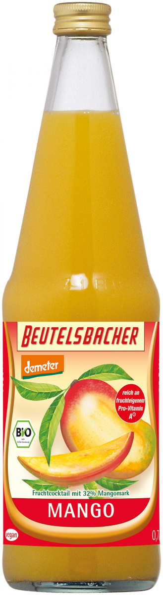 Beutelsbacher Mangosaft, 0,7 ltr Flasche