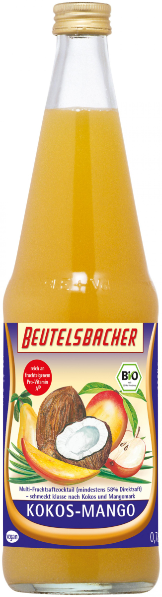 Beutelsbacher Kokos-Mango, 0,7 ltr Flasche