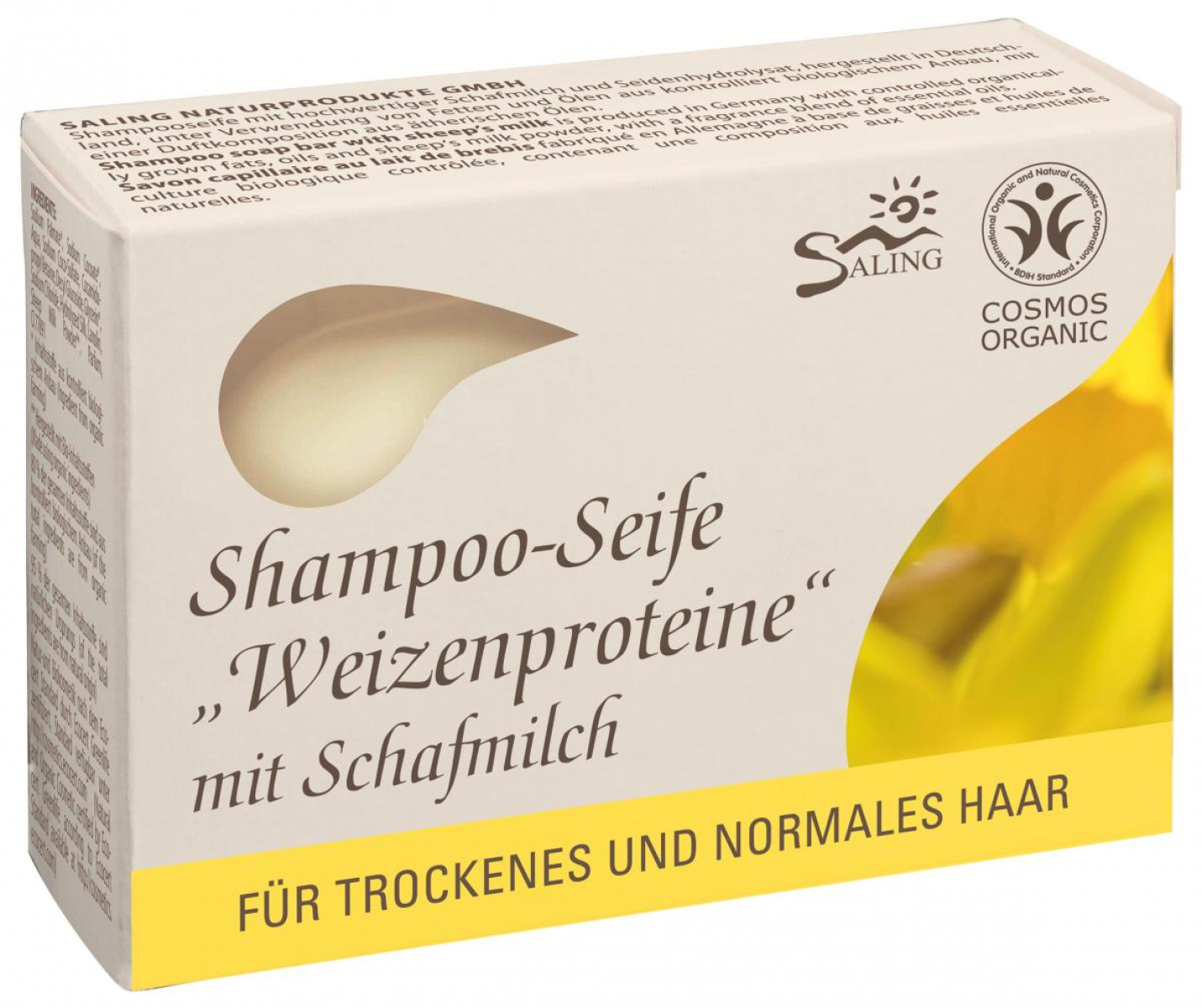 Saling Shampoo-Seife Weizenproteine, 125 gr Stück