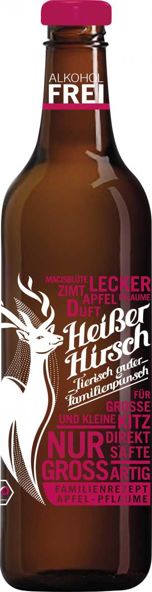Acht Grad plus Heißer Hirsch Familienpunsch Apfel-