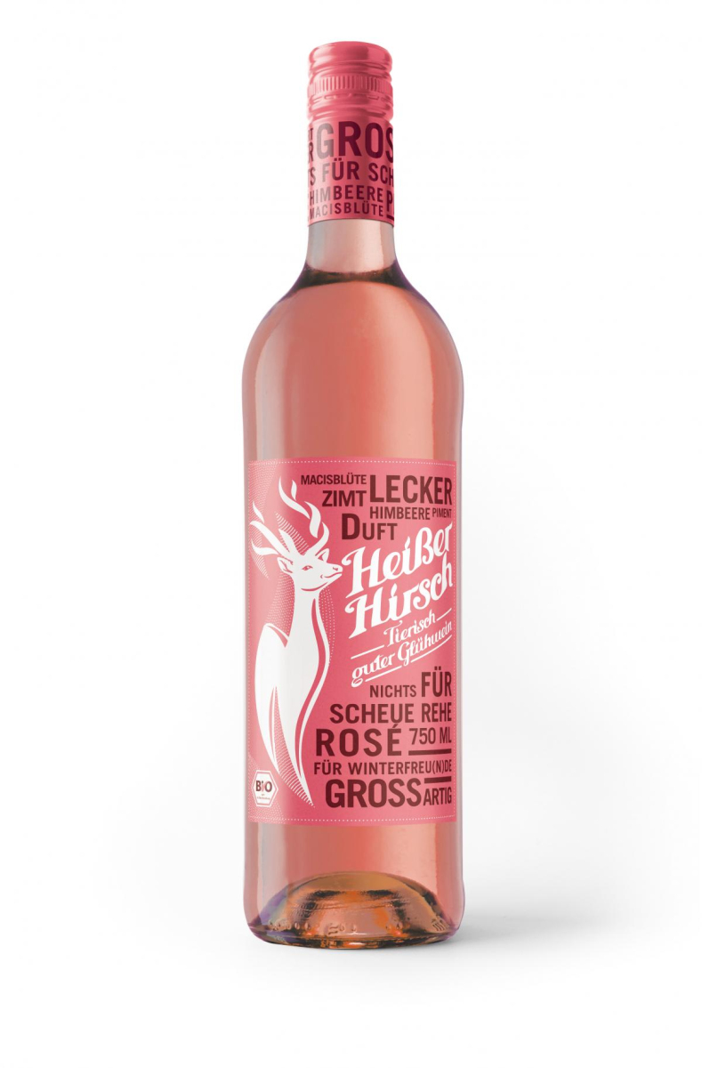 ACHT GRAD Heißer Hirsch rosé, 0,75 L Flasche