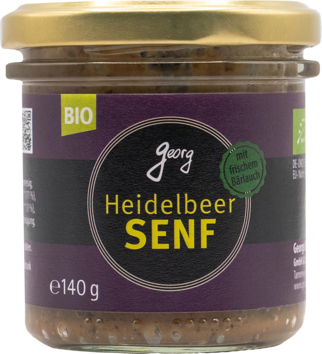 Georg Heidelbeer-Senf mit Bärlauch, 140 g Glas