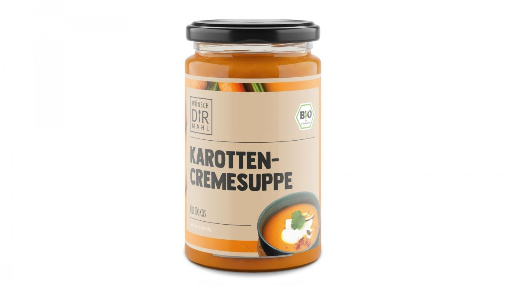 Wünsch Dir Mahl Karottencremesuppe mit Kokos, 380