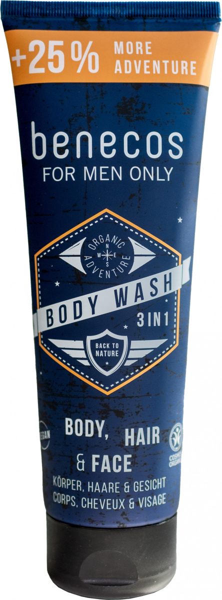 benecos Body Wash 3in1 for men only, 250 ml Tube