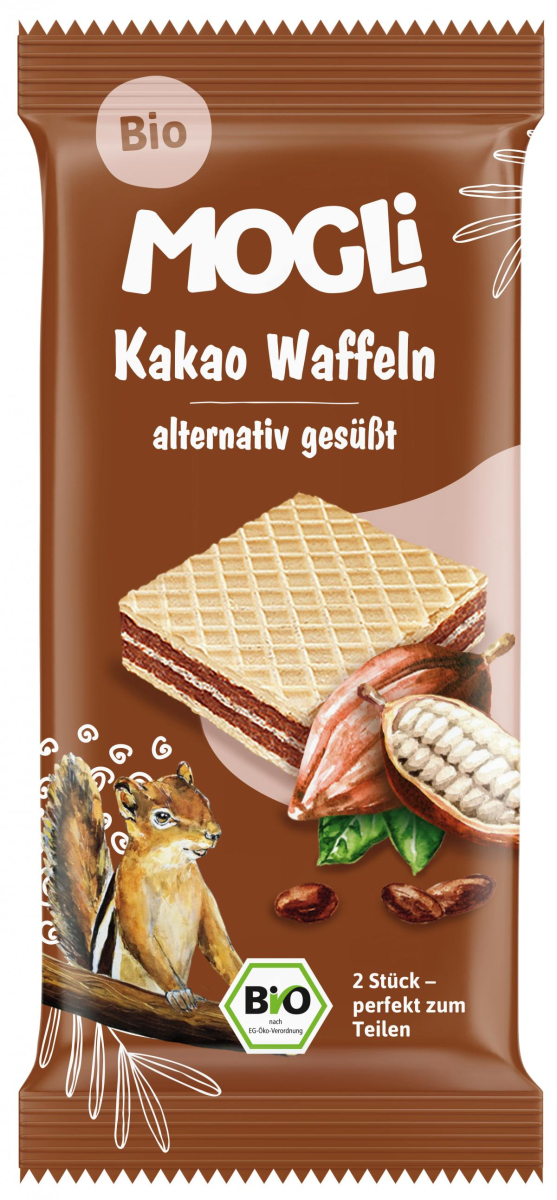 Mogli Kakao Waffel, 15 gr Stück