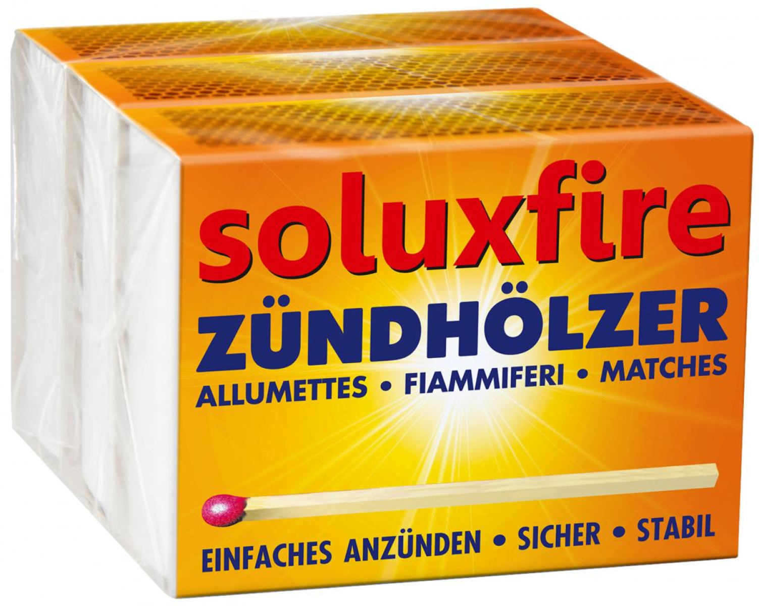 soluxfire Zündhölzer, 3 St Packung