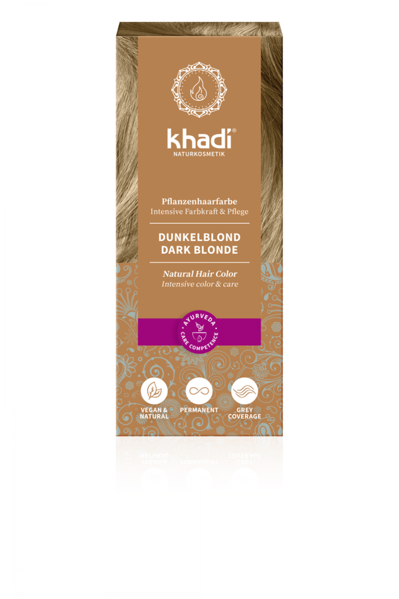 Khadi Pflanzenhaarfarbe Dunkelblond, 100 gr Packun