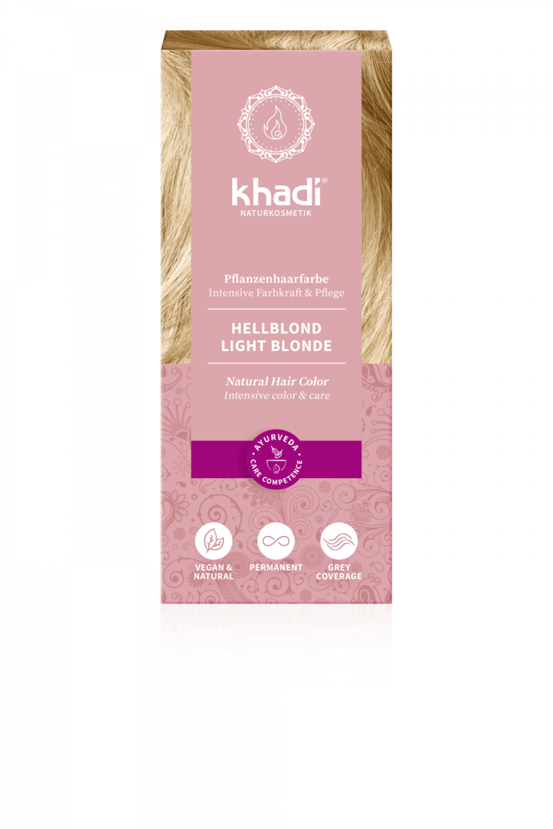 Khadi Pflanzenhaarfarbe Hellblond, 100 gr Packung