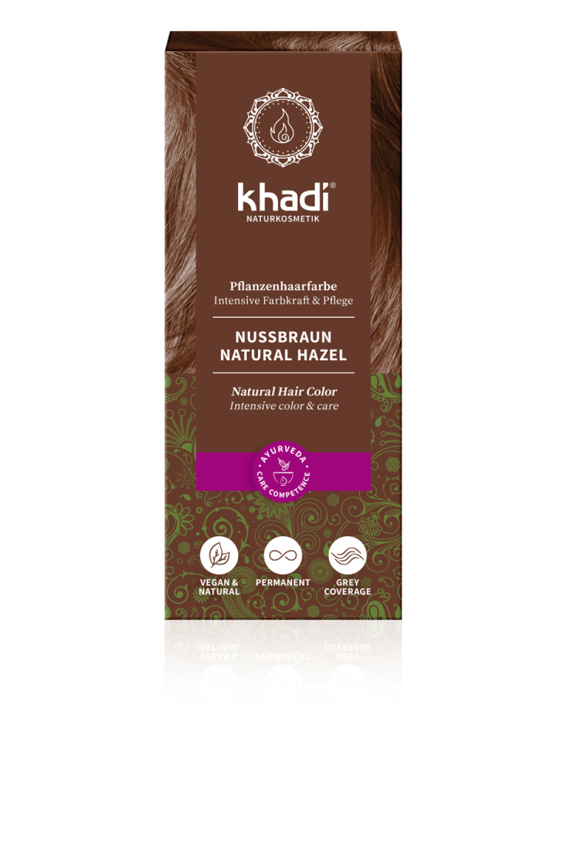 Khadi Pflanzenhaarfarbe Natürliches Nussbraun, 100