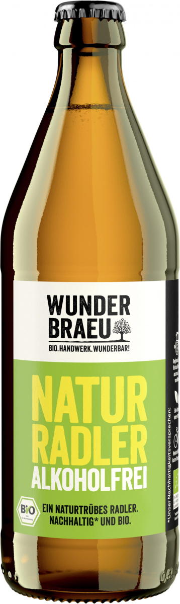 Wunderbräu Naturradler alkoholfrei, 0,5 ltr Flasch