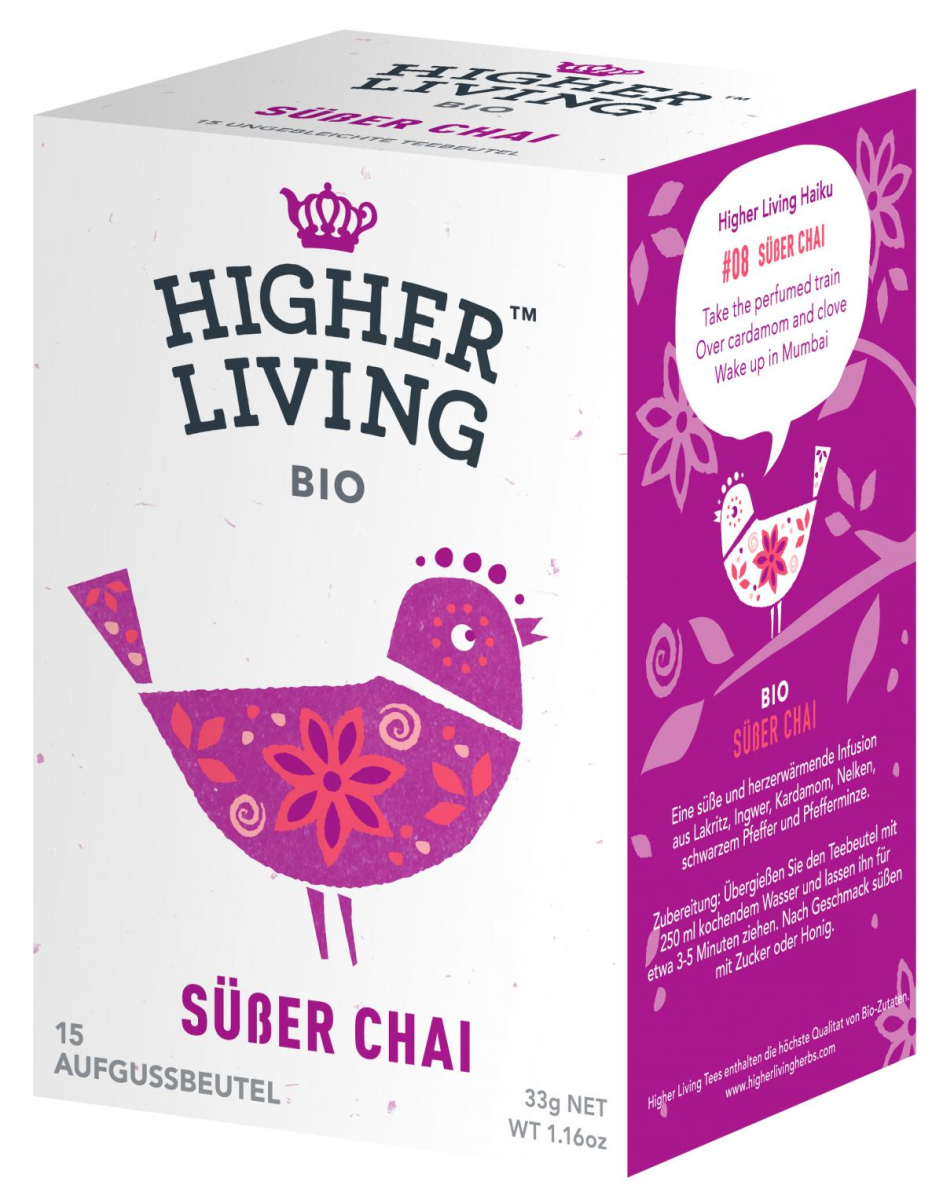 Higher Living Sweet Chai, 2,2 gr, 15 Btl Packung