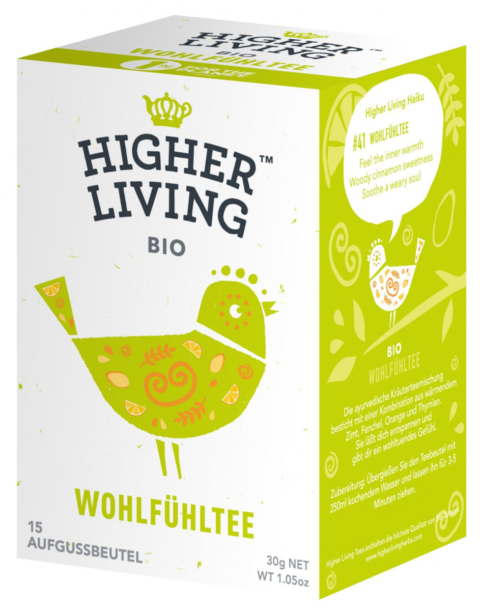 Higher Living Wohlfühltee, 2gr, 15 Btl Packung