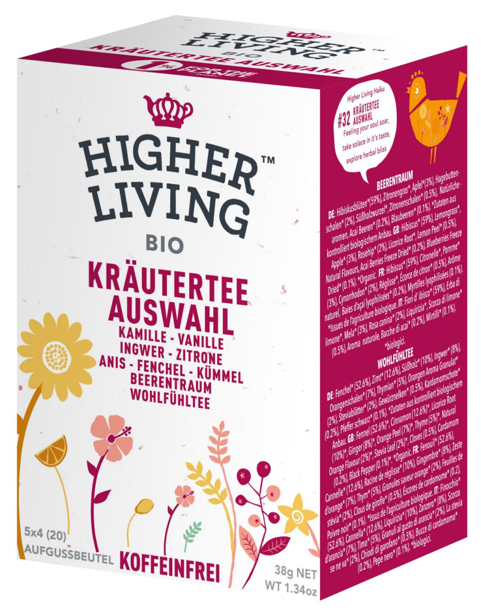 Higher Living Kräutertee Selektion, 1,9 gr, 20 Btl