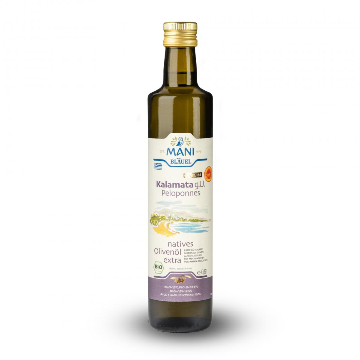 Olivenöl Kalamata g.U, nativ extra, 500 ml, Bläuel