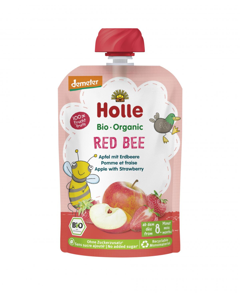 Holle Red Bee Apfel mit Erdbeere