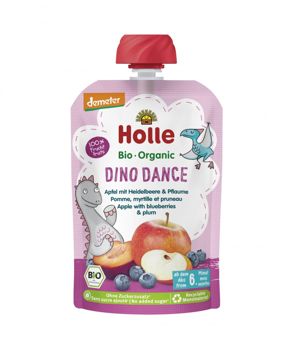 Holle Dino Dance Apfel mit Heidelbeere & Pflaume