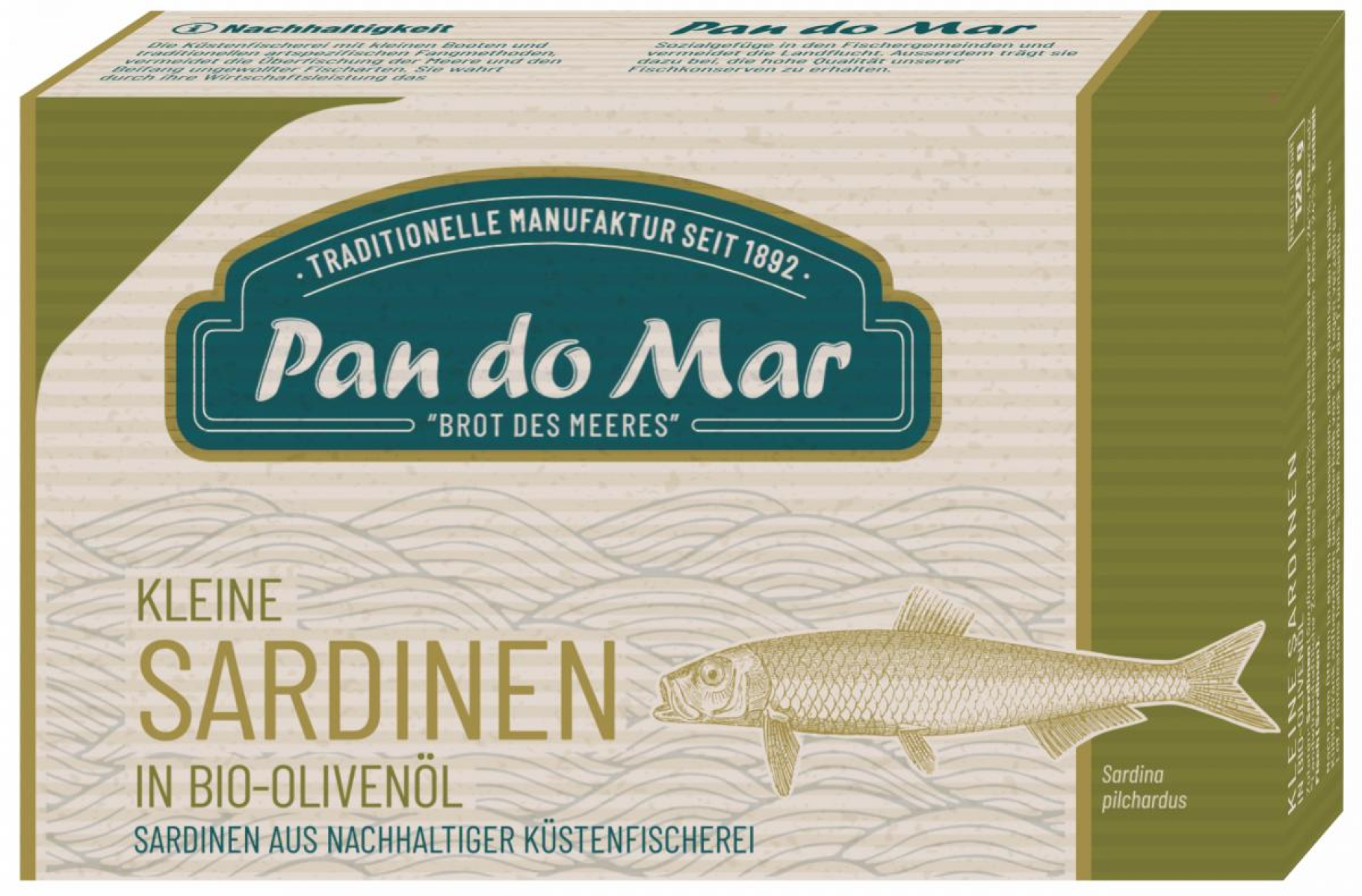 Pan do Mar Sardinen,  in Bio-Olivenöl extra nativ,