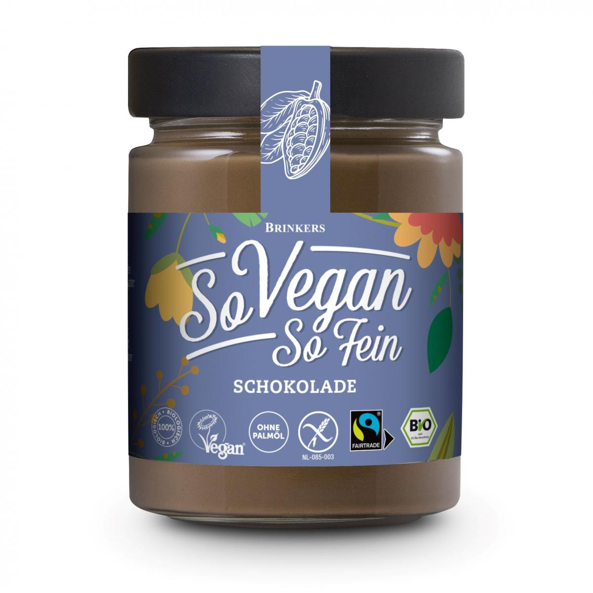 Brinkers So Vegan So Fein Schokolade, 270 gr Glas