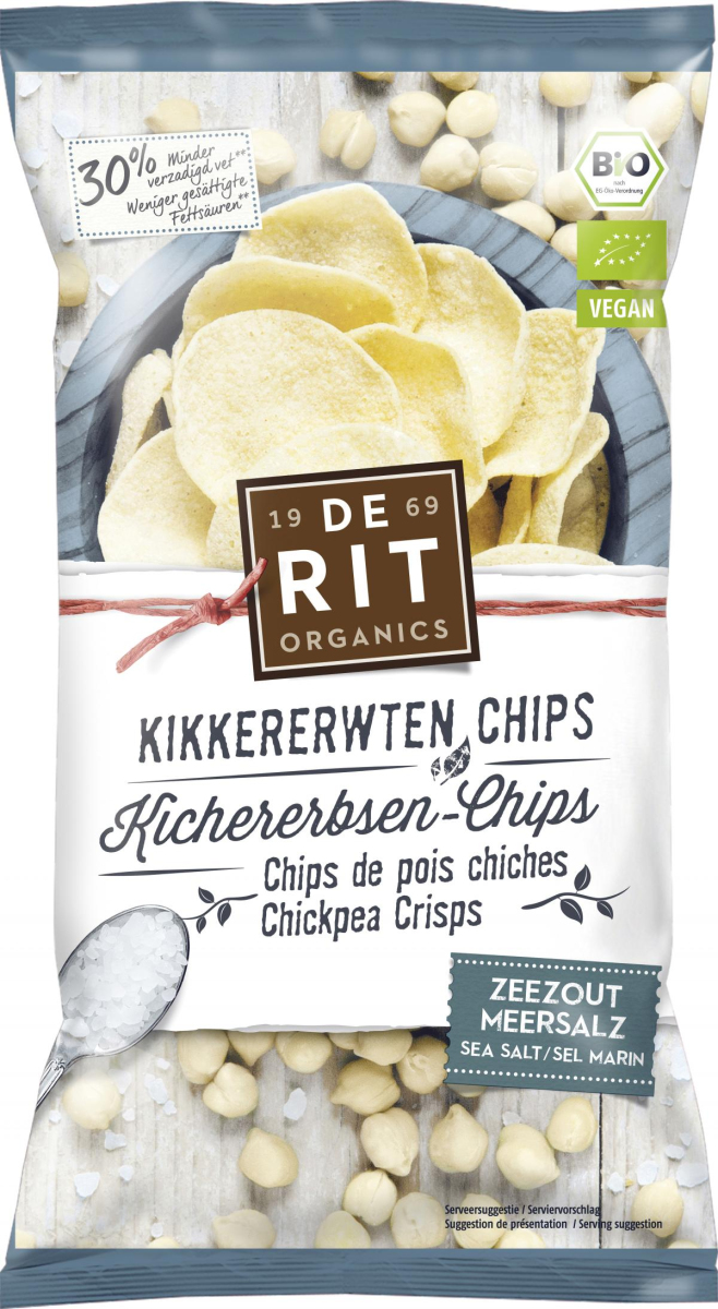De Rit Kichererbsen Chips Meersalz, 75 gr Beutel