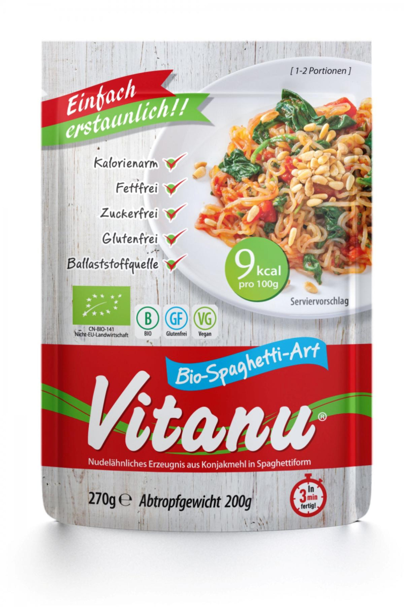 Vitanu Spaghetti, 270 gr Packung (200 gr) -glutenf