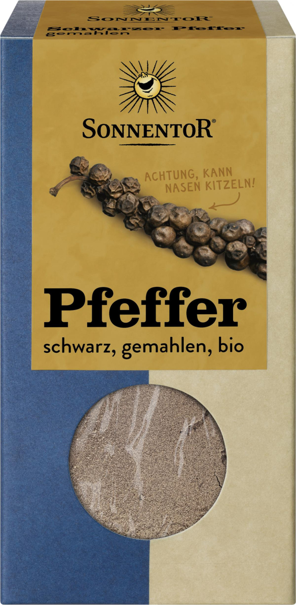 Sonnentor Pfeffer schwarz, gemahlen, 50 gr Packung