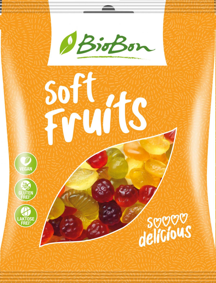 BioBon Soft Fruits, 100 gr Packung- ohne Gelatine-