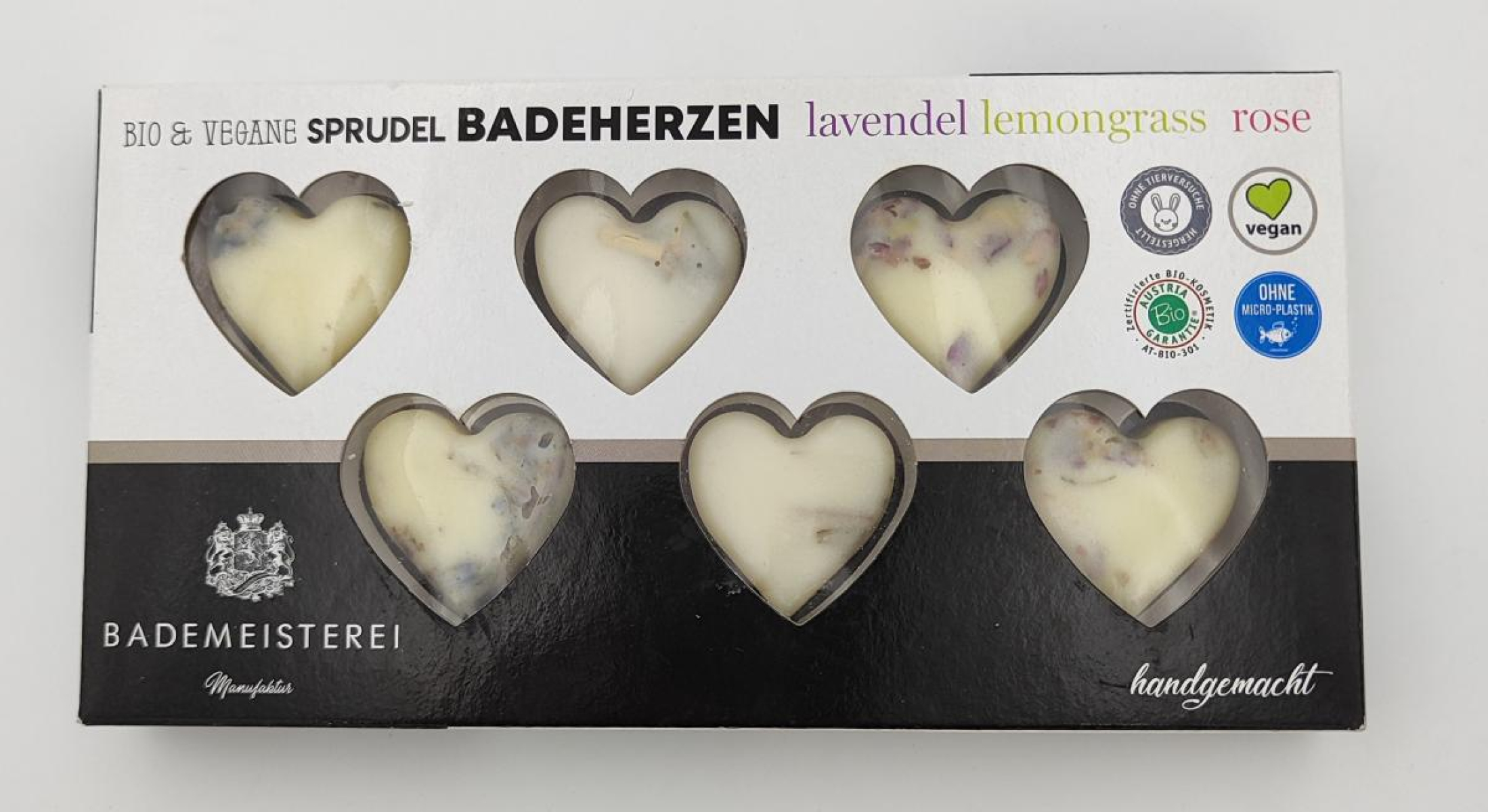 Bademeisterei Sprudelbadeherzen mit Blüten, 1  Pac