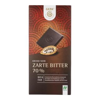 Gepa Grand Noir Zarte Bitter 70%, 100 gr Stück