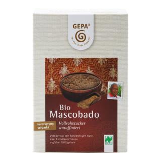 Gepa Mascobado Vollrohrzucker, 0,5 kg Packung