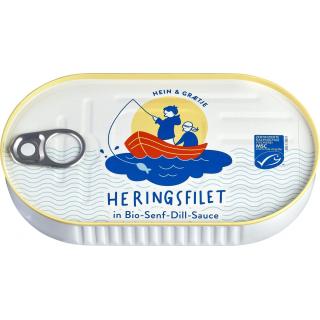 Sywan Heringsfilets in Bio Senf-Dill-Sauce, 200 gr
