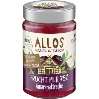 Allos Frucht Pur 75% Amarenakirsche, 200 g Glas