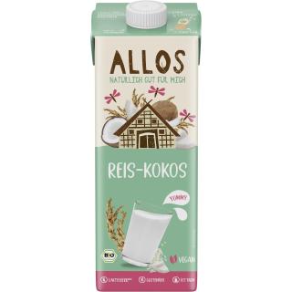 Allos Reis-Kokos Drink naturell, 1 ltr Packung