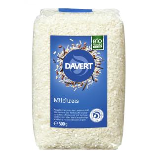 Davert Milchreis, rund, weiß, 500 gr Packung