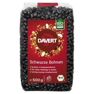 Davert Schwarze Bohnen, 500 gr Packung